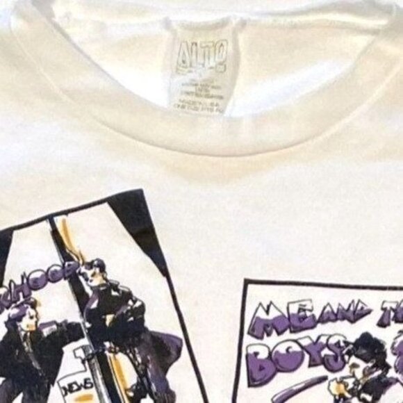 VTG 80s Alto Ego white french terry top tee shirt new wave retro street wear OS - Picture 4 of 15